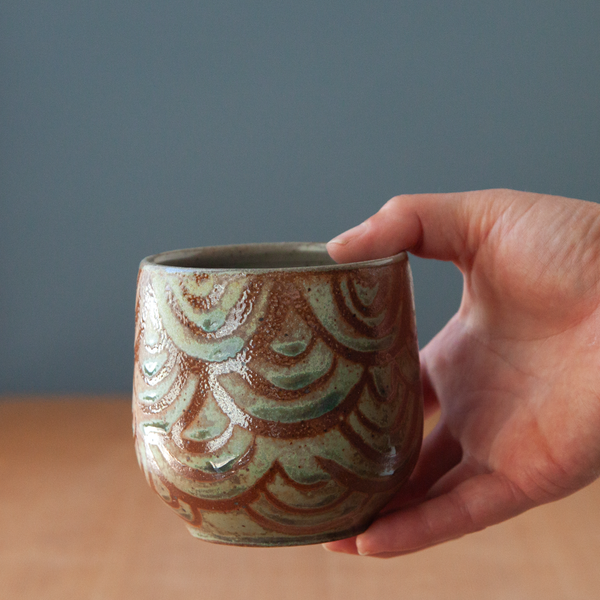 Soda-Fired Scales Cup