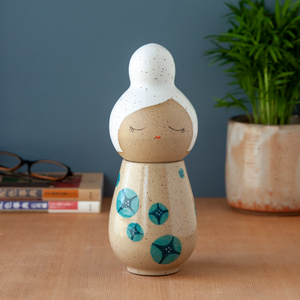 Kokeshi-Inspired Ceramic Doll - Peaceful Glory