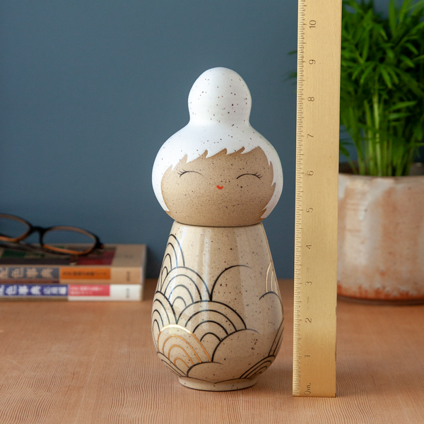 Kokeshi-Inspired Ceramic Doll - Rising Tides