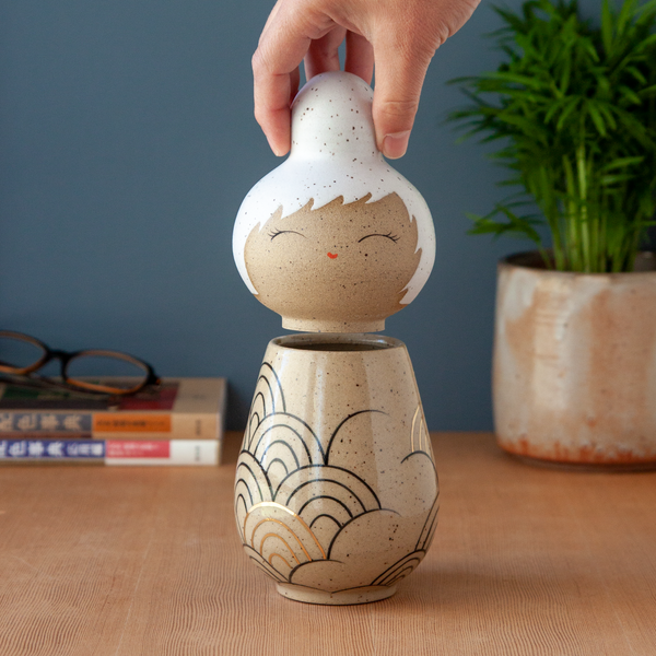 Kokeshi-Inspired Ceramic Doll - Rising Tides
