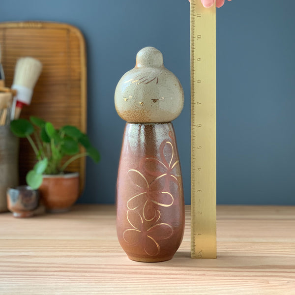 Soda-Fired Kokeshi-Inspired Ceramic Sculpture