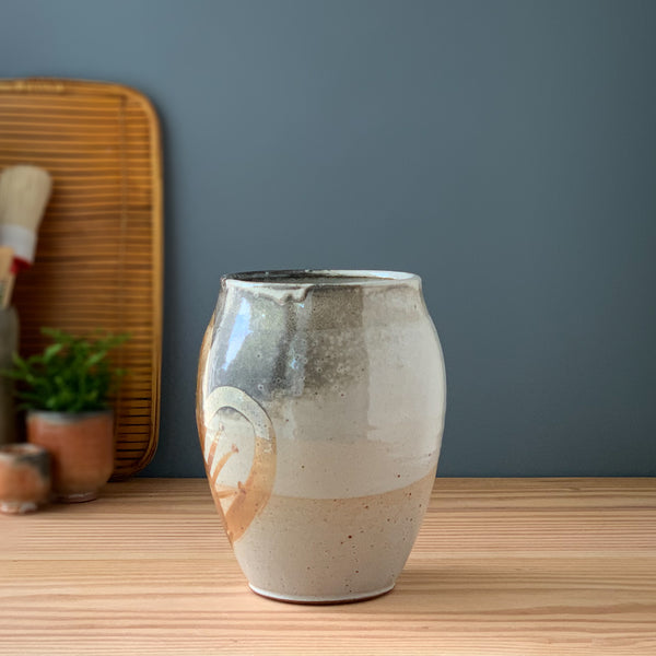 Red Iron Brushwork Floral Vase