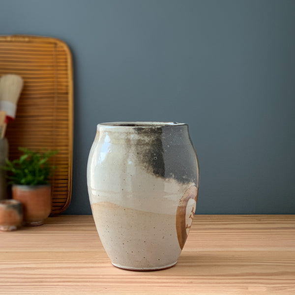 Red Iron Brushwork Floral Vase