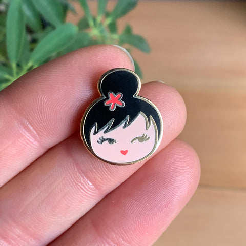 Coy Enamel Pin