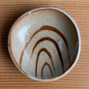 Shino Trinket Dish with Single Seigaiha Wave