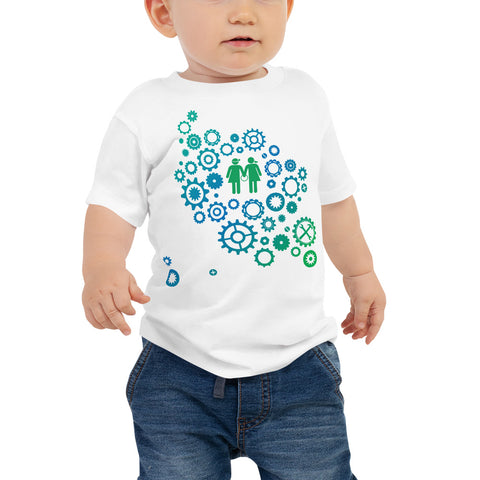 Baby Jersey Short Sleeve Tee - Blue-Green Gears