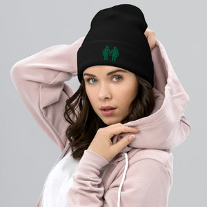 Green Logo Cuffed Beanie