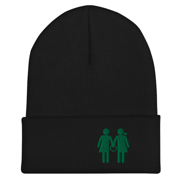Green Logo Cuffed Beanie