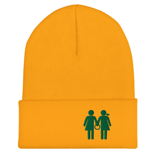 Green Logo Cuffed Beanie
