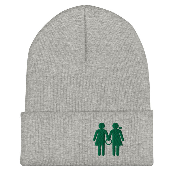 Green Logo Cuffed Beanie