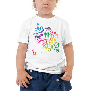 Toddler Short Sleeve Tee - Rainbow Gears